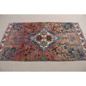 พรมตุรกี, พรมวินเทจขนาด 0.3x6.1 ฟุต, พรมขนสัตว์ลายพรางสีแดง - Product Image 3