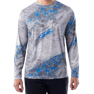 Venta al por mayor de ropa de pesca de secado rápido personalizada impermeable sublimación Ringer camisas transpirables ligeras camisas de sublimación - Product Image 1