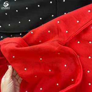 Chándal de invierno para mujer, Tops cortos de terciopelo, chándales, proveedores, conjunto de 2 piezas, traje de jogging con diamantes de imitación, chándal de terciopelo para mujer - Product Image 6