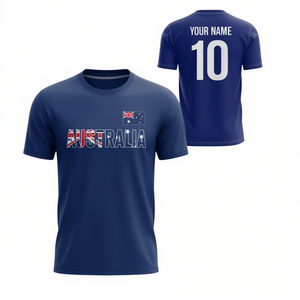Conjunto de Camisetas de Fútbol Personalizadas Inspiradas en Australia con Nombre y Número para Aficionados, para el Día del Partido - Product Image 2