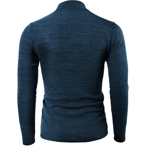 Haute qualité hommes décontracté col rond chandails hiver épais chaud à manches longues Polyester Anti-rétrécissement motif décoration en gros - Product Image 3