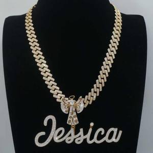 Exclusiva cadena cubana de Hip Hop con colgante Moissanite diamante brillante 925 joyería personalizada de plata esterlina para hombres - Product Image 3