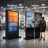 Kiosco de Señalización Digital para Interiores y Exteriores, Pantalla LCD Simar de 32, 43, 55, 65, 75, 86 Pulgadas, Tótem Digital con Soporte para Publicidad