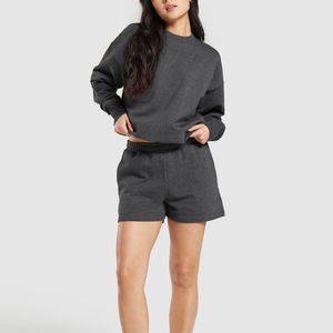 Shorts de survêtement pour femmes personnalisés avec poches, en coton French Terry, cordon de serrage, entraînement estival, logo personnalisé, shorts de survêtement pour femmes - Product Image 2