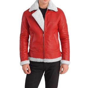 Chaqueta de cuero con cremallera a la moda de alta calidad para hombre, el mejor diseño para hombre, chaqueta de cuero de diseño personalizado de invierno con piel interior - Product Image 1