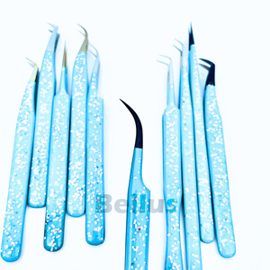 Pince à épiler d'extension de cils pointe pointue fibre de précision en acier inoxydable outil de cils de Salon Budget Friendly Option personnalisée - Product Image 2