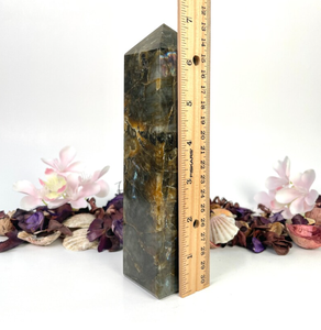 หอคอยคริสตัลหินลาบราดอไรต์ธรรมชาติสำหรับการบำบัดและตกแต่ง - Product Image 3