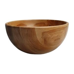 Tazón Redondo de Madera Premium para Decoración de Mesa de Hogar u Hotel y Uso en la Comida, para Servir Ensaladas y Frutas - Product Image 2