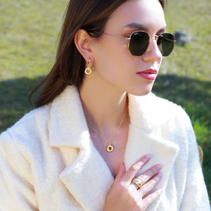 Design minimaliste texturé pendentif à breloques de forme ronde collier turc bijoux en argent Sterling 925 - Product Image 4