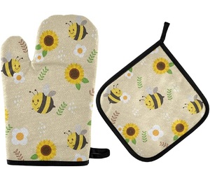 Indian Supplier Custom Design Printed Kitchen 100% Organic Cotton Potholder Best Commercial Working Customized GOTS Certificate - Product Image 4