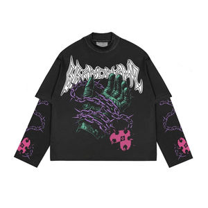 เสื้อยืดแขนสองชั้นขายส่ง คุณภาพสูง เสื้อผู้ชายแฟชั่น น้ำหนักมาก รับสั่งทำ - Product Image 1