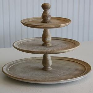 Soporte clásico para servir pasteles, decoración de tartas para fiesta en casa, boda, Hotel, Color marrón, diseño moderno, soporte de madera - Product Image 2