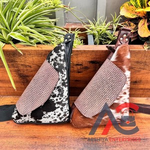 Personnalisable cheveux sur la main outillé bandoulière sac à bandoulière pour unisexe Western en cuir véritable Vintage voyage unique épaule poitrine sac - Product Image 1