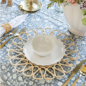 โรงงานหวาย Placemats เครื่องชาร์จแผ่นหวายธรรมชาติบนโต๊ะอาหารหวายแฮนด์เมดในเวียดนาม OEM ODM - Product Image 2