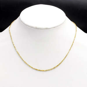 Collier de 16 pouces avec diamant jaune naturel étincelant de 1,5 à 2,5 mm, facetté en cube géométrique - Product Image 1
