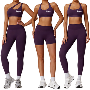 Ensemble de sport pour femmes, 5 pièces, pour la salle de sport, le fitness, le yoga, taille élastique, effet push-up, veste de sport, vêtements de yoga actifs, hauts de sport - Product Image 6