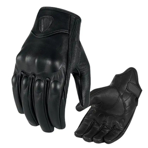 Gants de moto en cuir véritable Gants de moto d'hiver pour hommes Summer Goatskin Motorbike Touch Screen Fist Joint Protect - Product Image 2