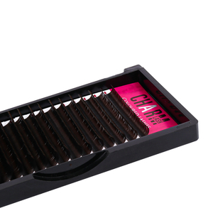 Pestañas postizas de colores a granel, suministros de extensión de pestañas, Etiqueta Privada, fabricante OEM ODM, color marrón oscuro, 0,05, 0,07, 0,1 - Product Image 3