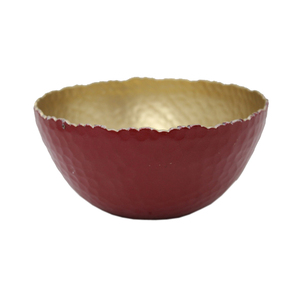 Round Shape Kitchen & Table Top Iron Metal <b>Bowl</b> <b>Red</b> Color Serving <b>Bowl</b> and Decorative <b>Bowls</b> Handmade Bulk - Product Image 1