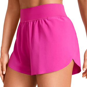 Short de course taille haute en coton/polyester pour femmes pour femmes Fitness Sports Yoga Pantalon avec doublure intérieure Séchage rapide - Product Image 5