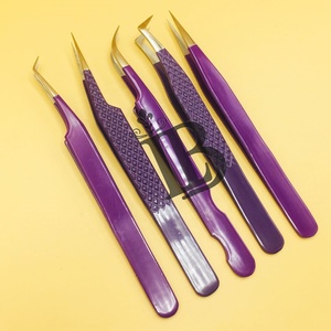 Pinzas para Extensión de Pestañas de Color Morado, Sostenibles, Curvas, Volumen Ruso, Personalizables, Pinzas para Pestañas de Visón - Product Image 6