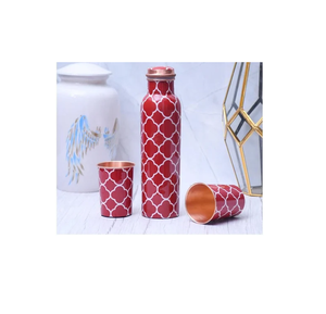 Copper Water Bottle Newly Handicrafts Customized <b>Drinkware</b> Copper Printed Bottle Wholesale Manufacture - Product Image 3