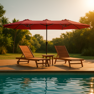 <span class=keywords><strong>Sombrilla</strong></span> de Patio Exterior Moderna, Grande, de Metal, <span class=keywords><strong>Rectangular</strong></span>, Ventilada, con Poste de Acero con Recubrimiento en Polvo, Toldo Impermeable con Protección UV - Product Image 5