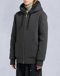 Sudadera con Capucha y Cremallera para Hombre, Personalizable OEM ODM, Corte Regular, Color Sólido, Informal, de Forro Polar, Resistente al Viento, para Otoño, 100% Algodón, 400g - Product Image 3