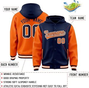 แจ็กเก็ตเลตเตอร์แมนสำหรับผู้ชายเสื้อกันหนาวแบบสตรีทมีฮู้ด OEM ใหม่เสื้อแจ็กเก็ตมีลายโลโก้ XL - Product Image 3