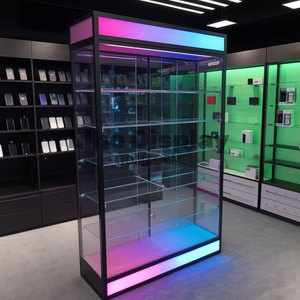 <span class=keywords><strong>Vitrine</strong></span> de présentation moderne pour tabac, <span class=keywords><strong>vitrine</strong></span> en verre haut de gamme pour magasin de tabac avec éclairage LED RGB - Product Image 5