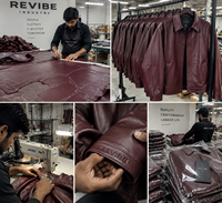 Veste en cuir de vachette bordeaux surdimensionnée pour homme, style vintage, luxe, cuir véritable, fournisseur OEM personnalisé