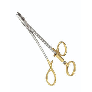 Soporte de aguja Corwin de 16cm con mango dorado, fórceps de torsión de alambre TC de acero inoxidable, instrumento médico Manual - Product Image 2