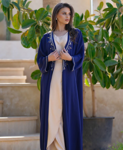 Dubai Arabic Women's Modest <b>Kaftan</b> Abaya Nida Fabric with Natural Waistline Factory Direct Hot Selling Latest Style - Product Image 5