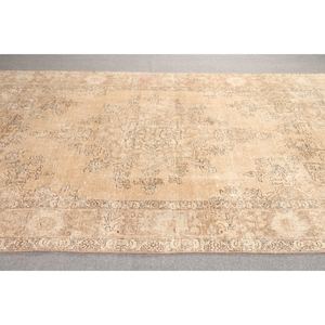 Grand tapis vintage, tapis turc de 6,46 x 9,9 pieds, tapis brun en laine - Product Image 3