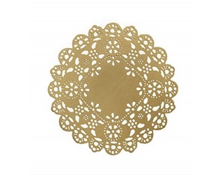 Posavasos de metal personalizado de calidad superior último diseño forma redonda dorada para mesa o uso doméstico a la venta - Product Image 3
