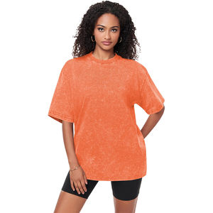 Camiseta de Mujer para Todas las Temporadas, Casual, Oversize, Cuello Redondo, Lona de Algodón/Bambú, Transpirable, Ligera, de Secado Rápido, con Logotipo Personalizado - Product Image 6