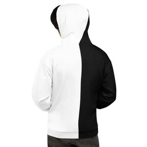 Venta al por mayor de fábrica Sudadera con capucha con forro de satén dividido en 2 tonos Sudadera con capucha con forro de seda personalizada Sudaderas con capucha de dos colores para hombres - Product Image 2