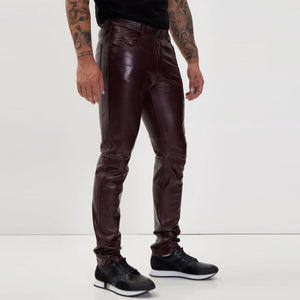 กางเกงหนังแท้สำหรับผู้ชายกางเกงหนังแท้สำหรับผู้ชายกางเกงหนังสไตล์ล่าสุด - Product Image 5