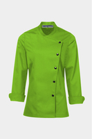 Uniforme de Chef de Manga Larga para Restaurante, Unisex, Color Personalizado, Logotipo Impreso Digitalmente, Chaqueta de Trabajo de Polialgodón para Uso en Cocina y Alimentos