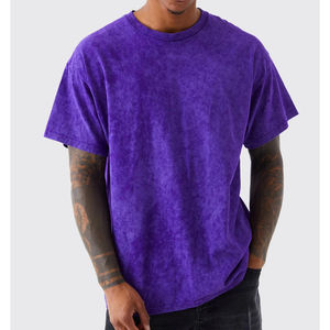 Camiseta lavada con ácido para hombre de calidad profesional Camiseta transpirable de algodón 100% hecha en fábrica - Product Image 6