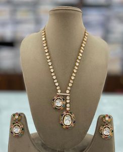 Juego de pendientes de cobre y latón de primera calidad, joyería nupcial religiosa floral elegante para bodas, fiestas con estilo clásico Esmeralda - Product Image 6