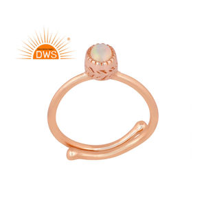 Hot Selling Sterling <b>Silver</b> Rose Gold Plated Natural Ethiopian <b>Opal</b> Gemstone <b>Ring</b> Custom Jewelry For Women Gift For Her - Product Image 1