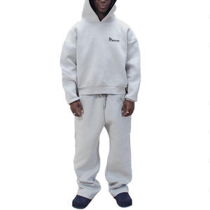 Nuevo Conjunto Deportivo Informal Personalizado con Estampado Sólido, Sudadera con Capucha y Pantalones Deportivos de Algodón 100% para Hombre, Conjunto de Jogger para Invierno - Product Image 6