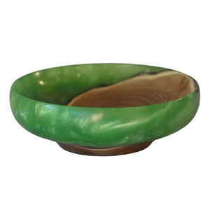 Fabulous Modern Traditional Style Home Decor <b>Large</b> <b>Bowl</b> For Green Color Top Polished Epoxy Resin & Wood <b>Salad</b> & Fruit <b>Bowl</b> - Product Image 1