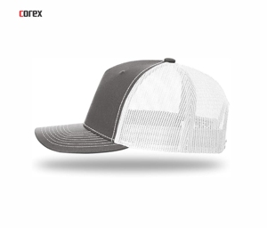 Gorra Trucker Personalizada de Malla, 5 Paneles, Ajustable, Transpirable, Impermeable, Informal, Gris con Blanco en Contraste, Unisex, para Adultos, Pesca - Product Image 3