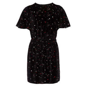 Vestito Casual per Bambine Calvin Klein ODM, Nero in Velluto con Maniche a Sbuffo in Seta di Latte, Taglie 12-14 - Product Image 1