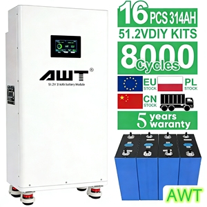 EU 재고 수직형 Lifepo4 51.2V 280Ah 314Ah 리튬 이온 배터리 팩 5kWh 10kWh 15kWh 16kWh 32kWh Lifepo4 JK 200A BMS DDP - Product Image 1