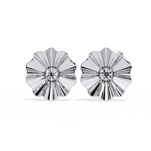 Magnifiques boucles d'oreilles en or 18 carats avec diamant de laboratoire pour cadeau - Product Image 2