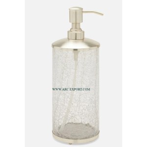 Dispensador de jabón de lavado a mano con textura de vidrio de diseñador ventajoso con Base de bomba dorada Cocina Baño Fregadero Dispensador de jabón líquido - Product Image 5