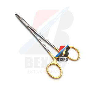 <b>Mini</b> Ryder Needle Holder Half Gold Material Stainless Steel Instruments Surgical - Product Image 2